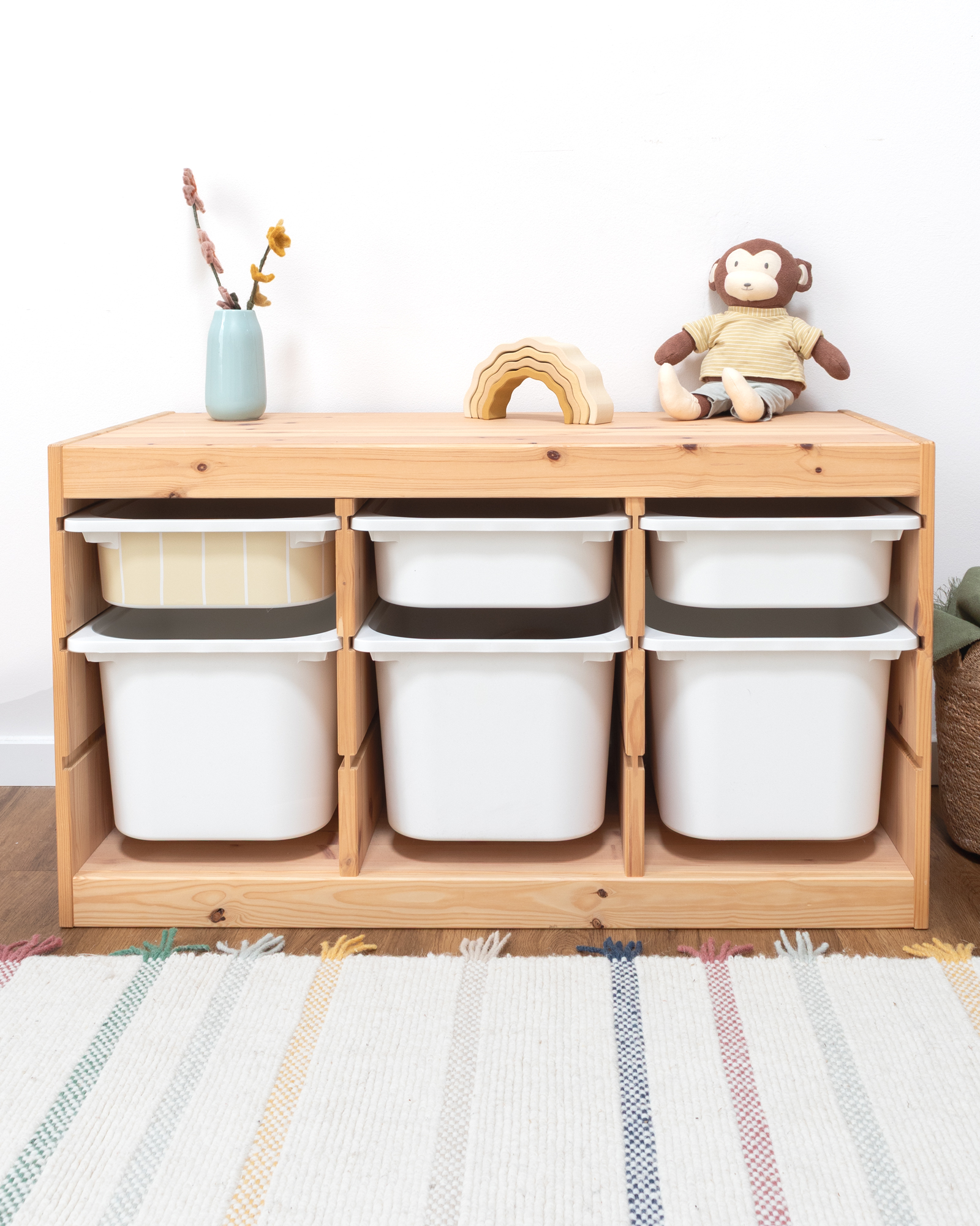 klebefolie ikea trofast box klein kopfseite linie buttergelb 1