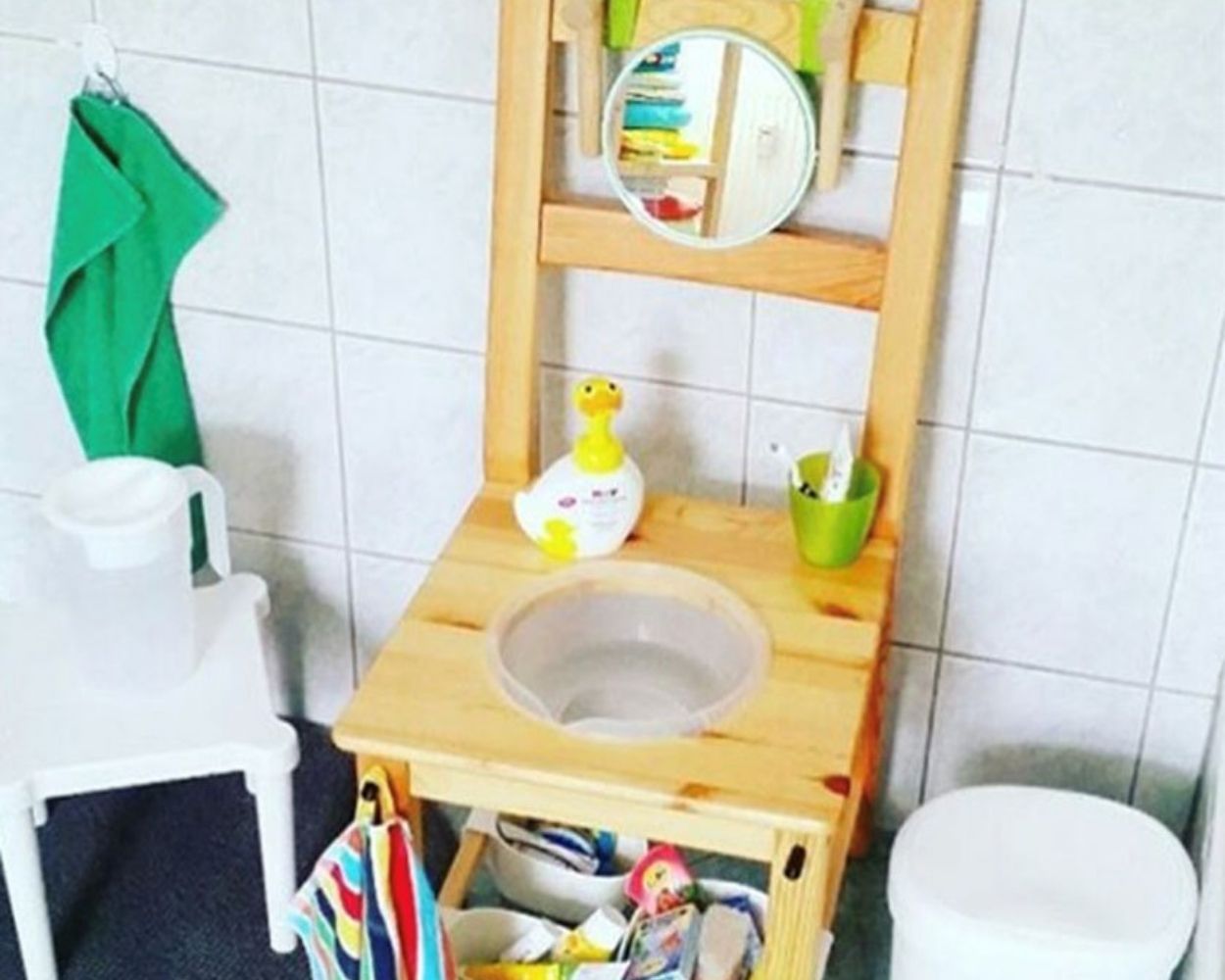 Montessori Badezimmer Waschtisch