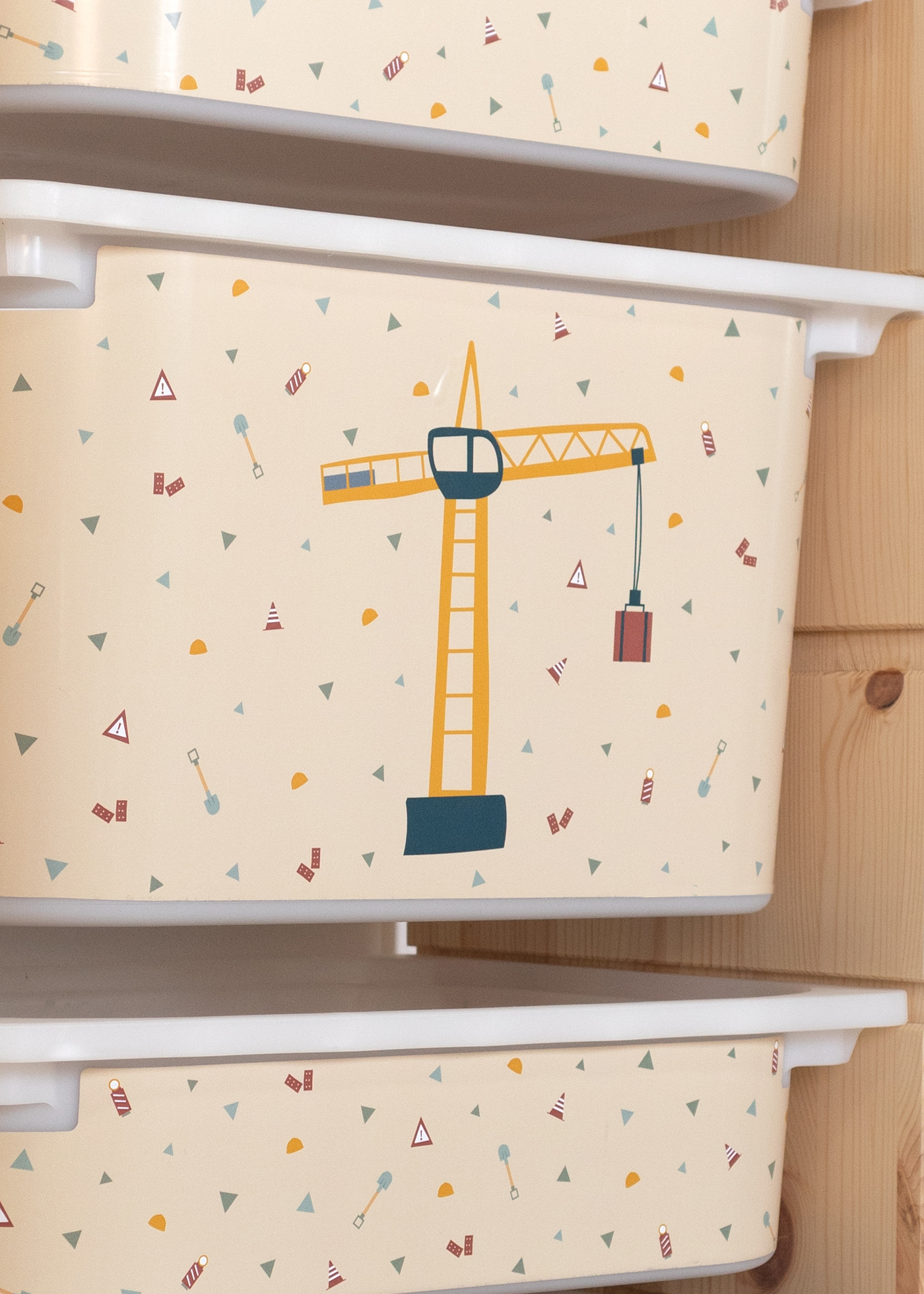 IKEA TROFAST Regal mit Kran-Aufbewahrungsbox Beige Aufbewahrungsbox mit Kran-Design, passend für das IKEA TROFAST Regal.
