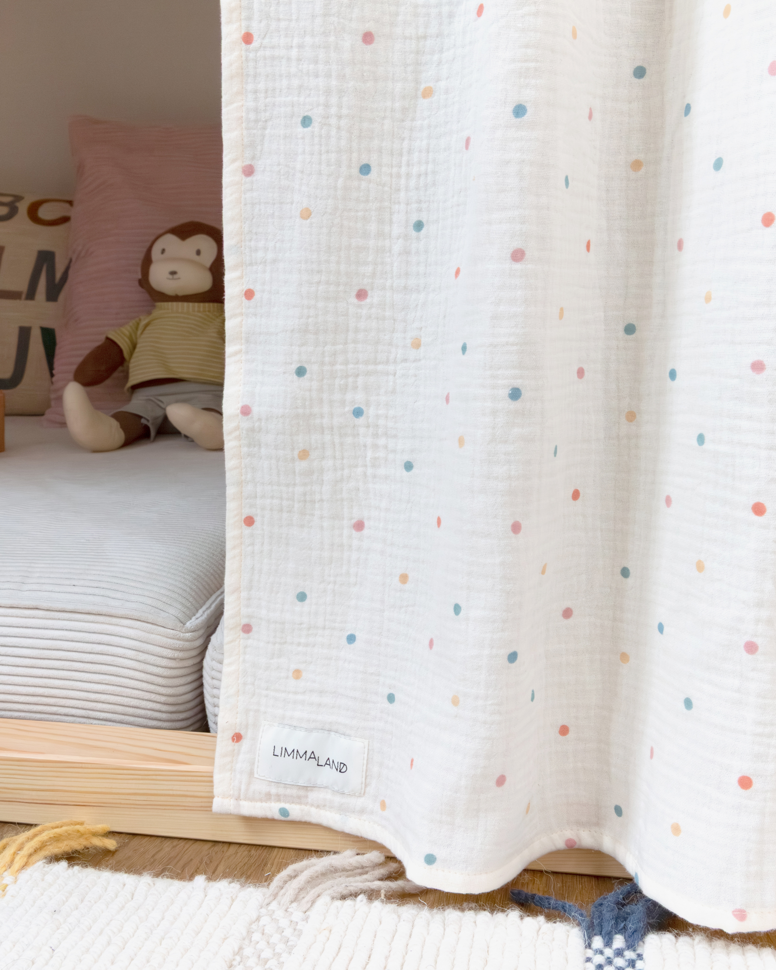 gardine ikea kura bett lille hule puenktchen eins 4