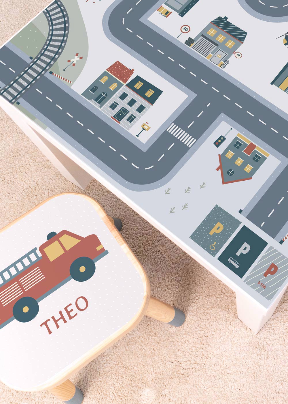 Ikea Lack Tisch mit Klebefolie mit Spielstraße Motiv von Limmaland verschönern Ikea Lack Tisch mit Klebefolie mit Spielstraße Motiv von Limmaland verschönern