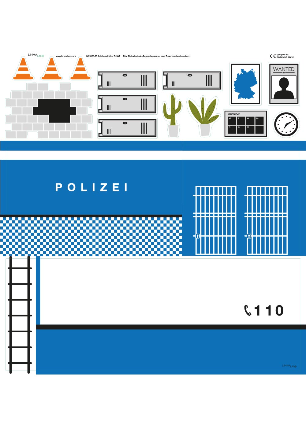 Ikea Flisat Puppenhaus Tapete Polizei Druckvorlage
