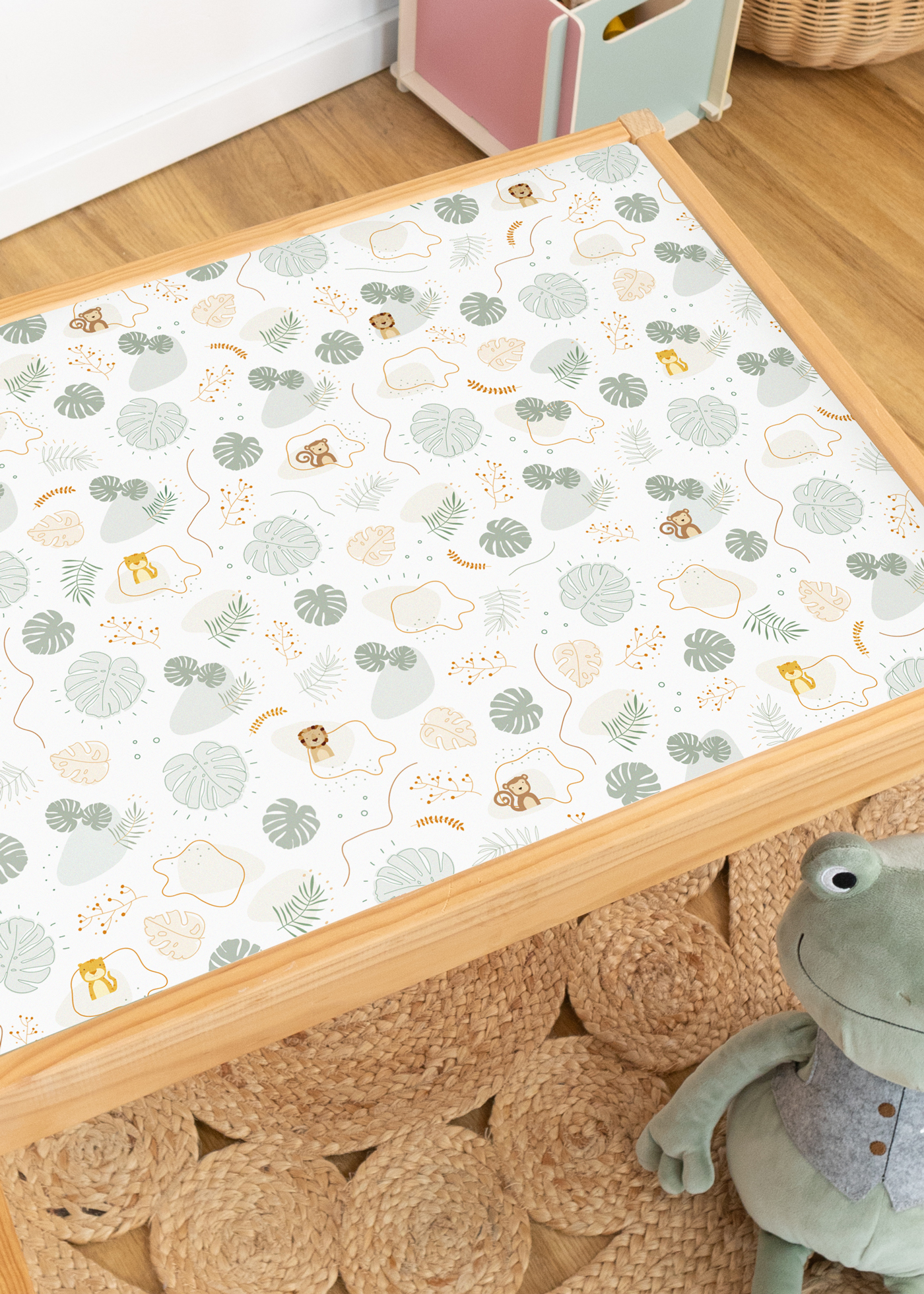 klebefolie ikea laett kindertisch tierig safari 2