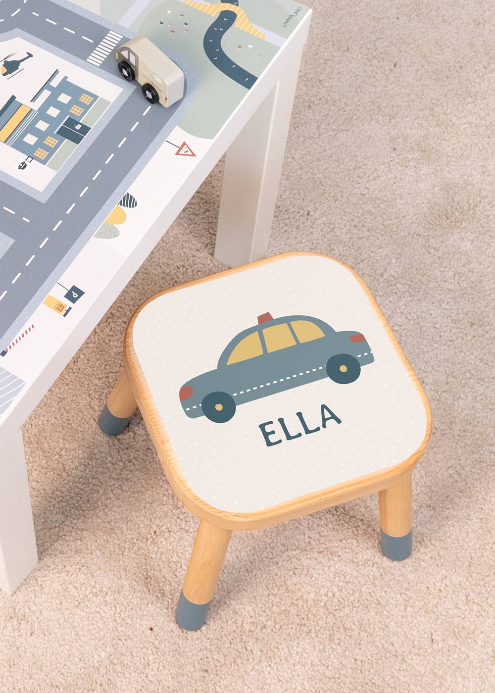 Polizei Klebefolie für Ikea Flisat Kinderhocker personalisierbar