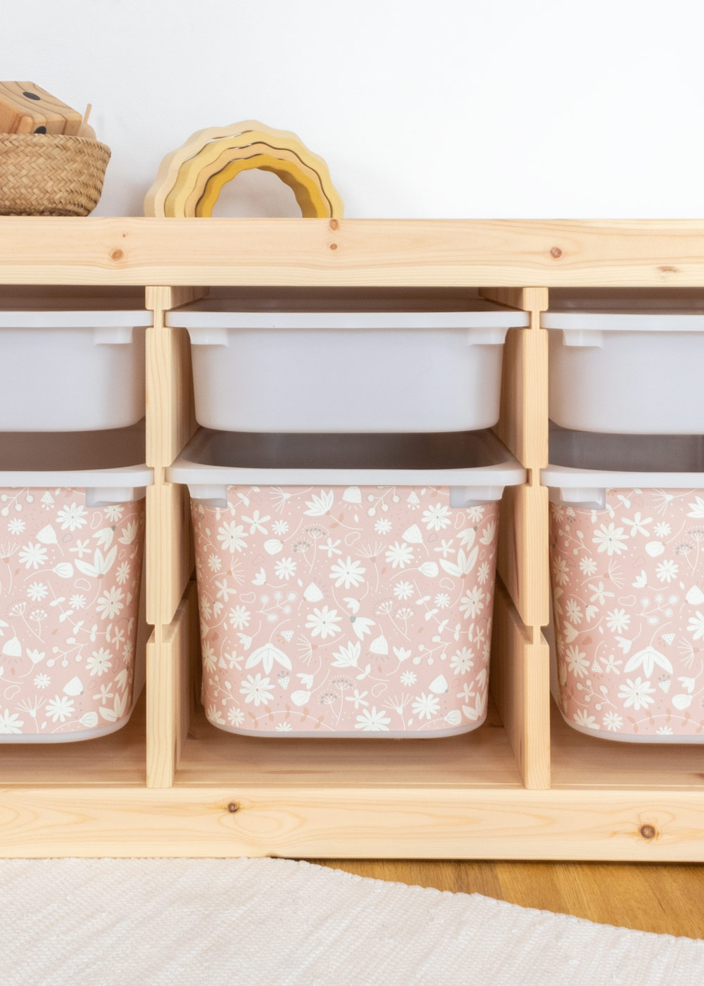stickerset ikea trofast box mittel blumig blush 1 stickerset ikea trofast box mittel blumig blush 1