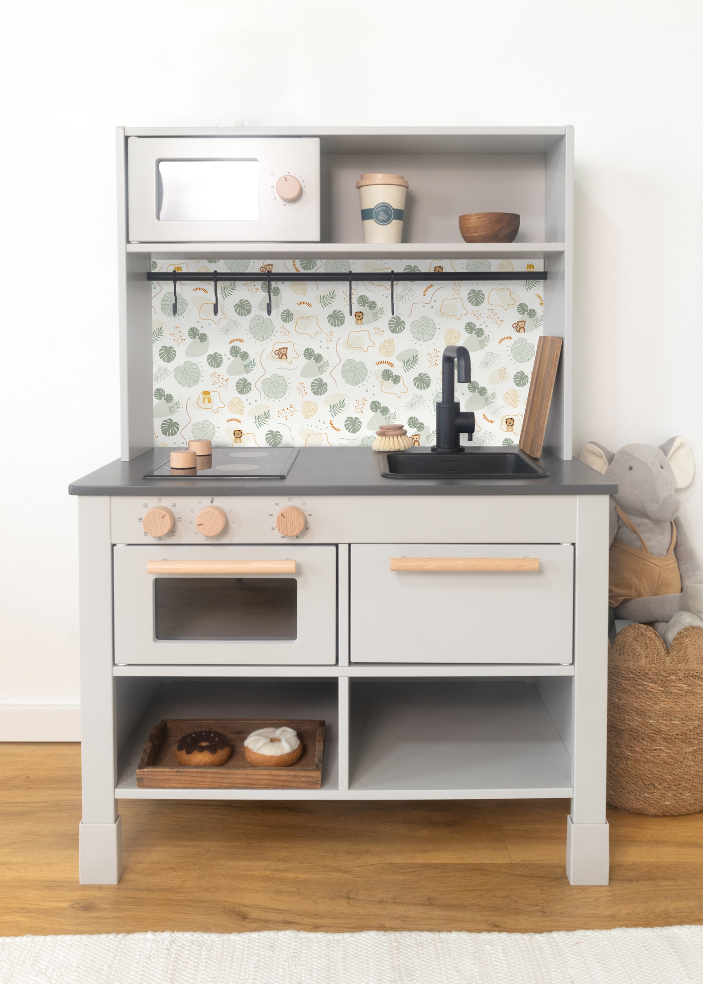 Kinderküchenfolie mit Obst-Muster Klebefolie mit fröhlichen Obst-Motiven, passend für IKEA-Küchenmodelle wie die SILLTRUT.