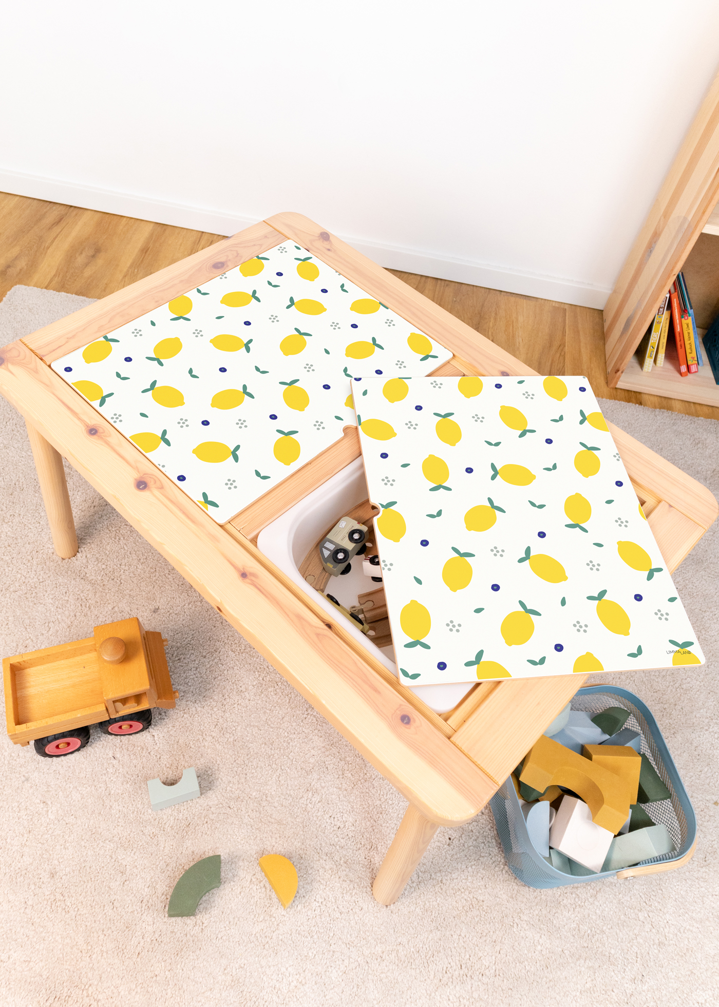 klebefolie ikea flisat kindertisch zitronig 3