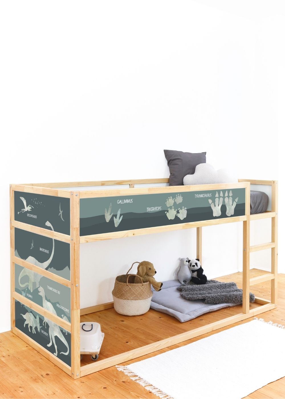 Kinderzimmer Kinderbett Dinosaurier Seitenansicht Kinderzimmer Kinderbett Dinosaurier Seitenansicht