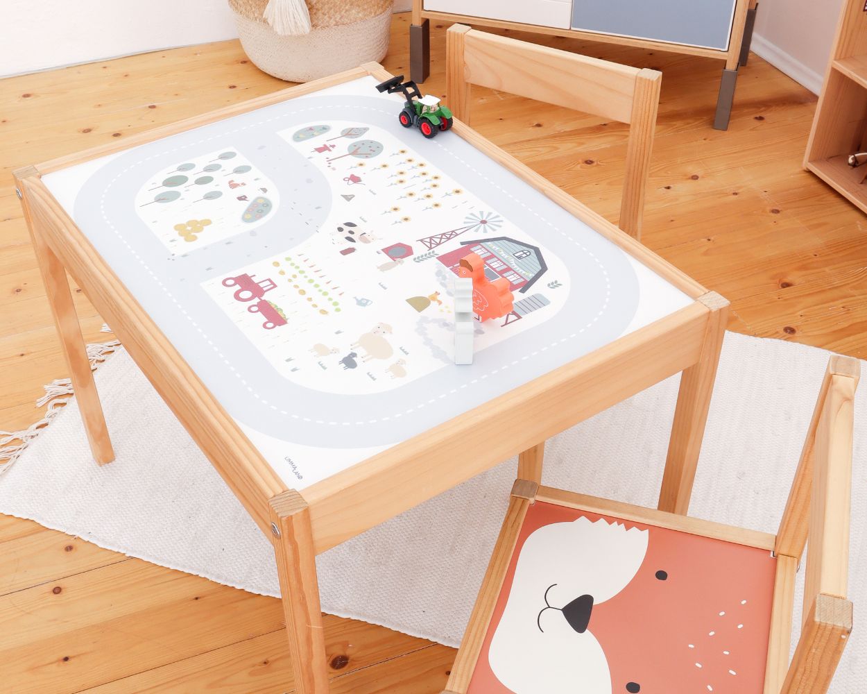 Anleitung IKEA LÄTT Kindertisch aufkleben