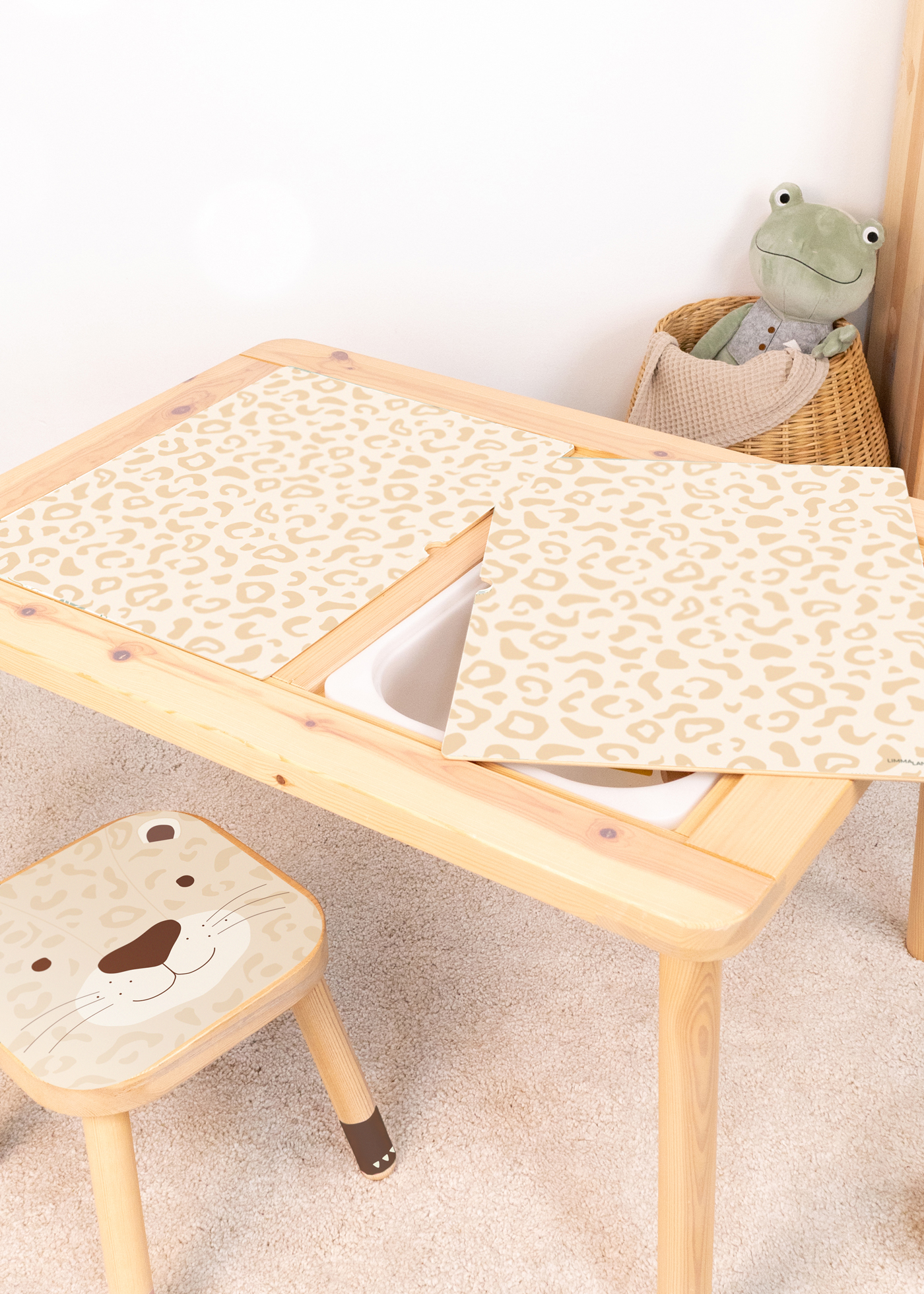 klebefolie ikea flisat kinderhocker tierig leo 0