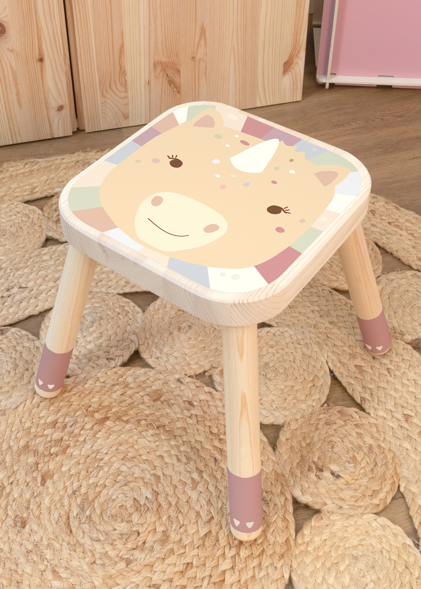 Plakfolie voor Ikea krukje unicorn zelfklevend IKEA FLISAT kinderkrukje