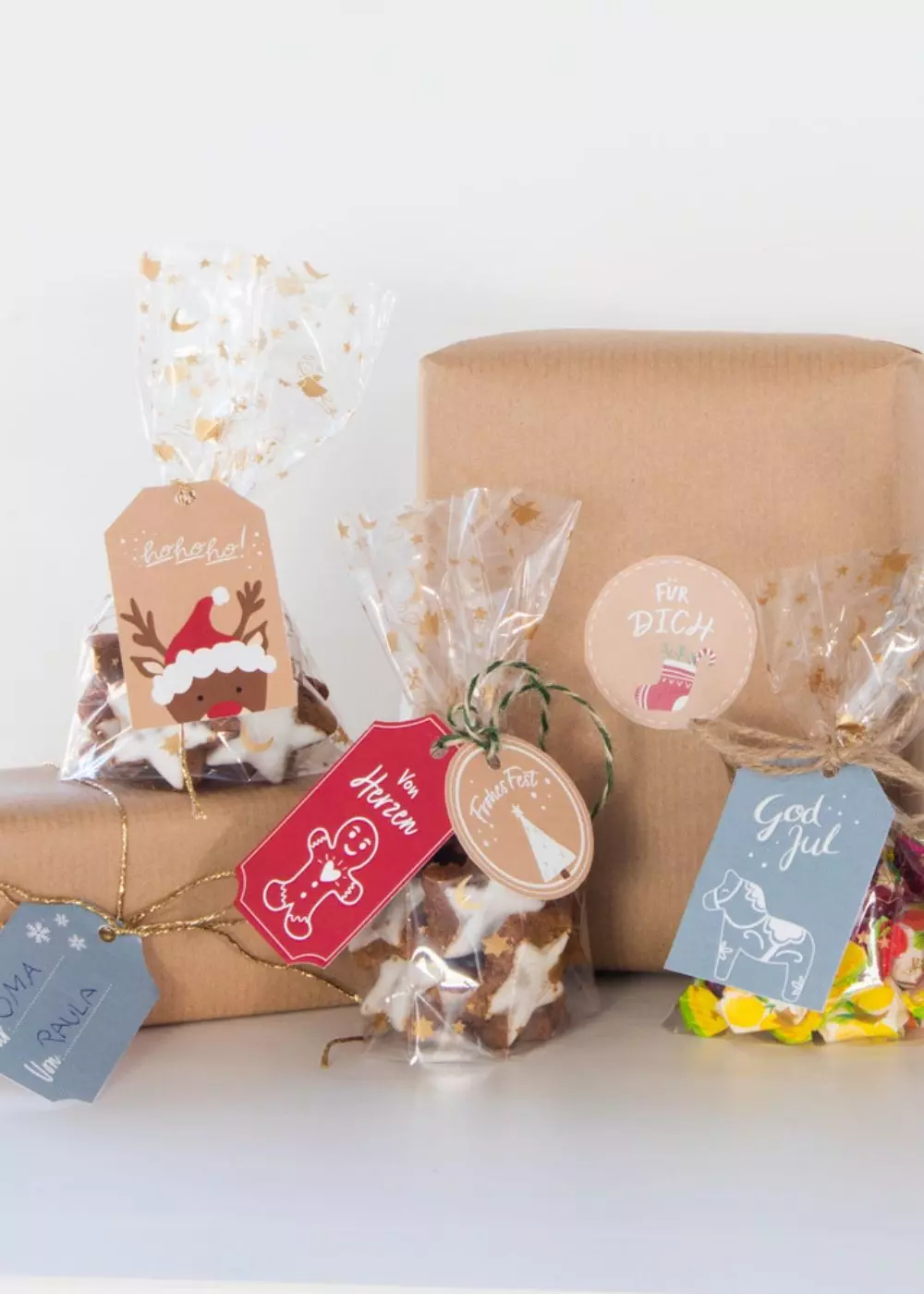 Maak DIY-cadeaulabels voor Kerstmis - met gratis knutselsjabloon