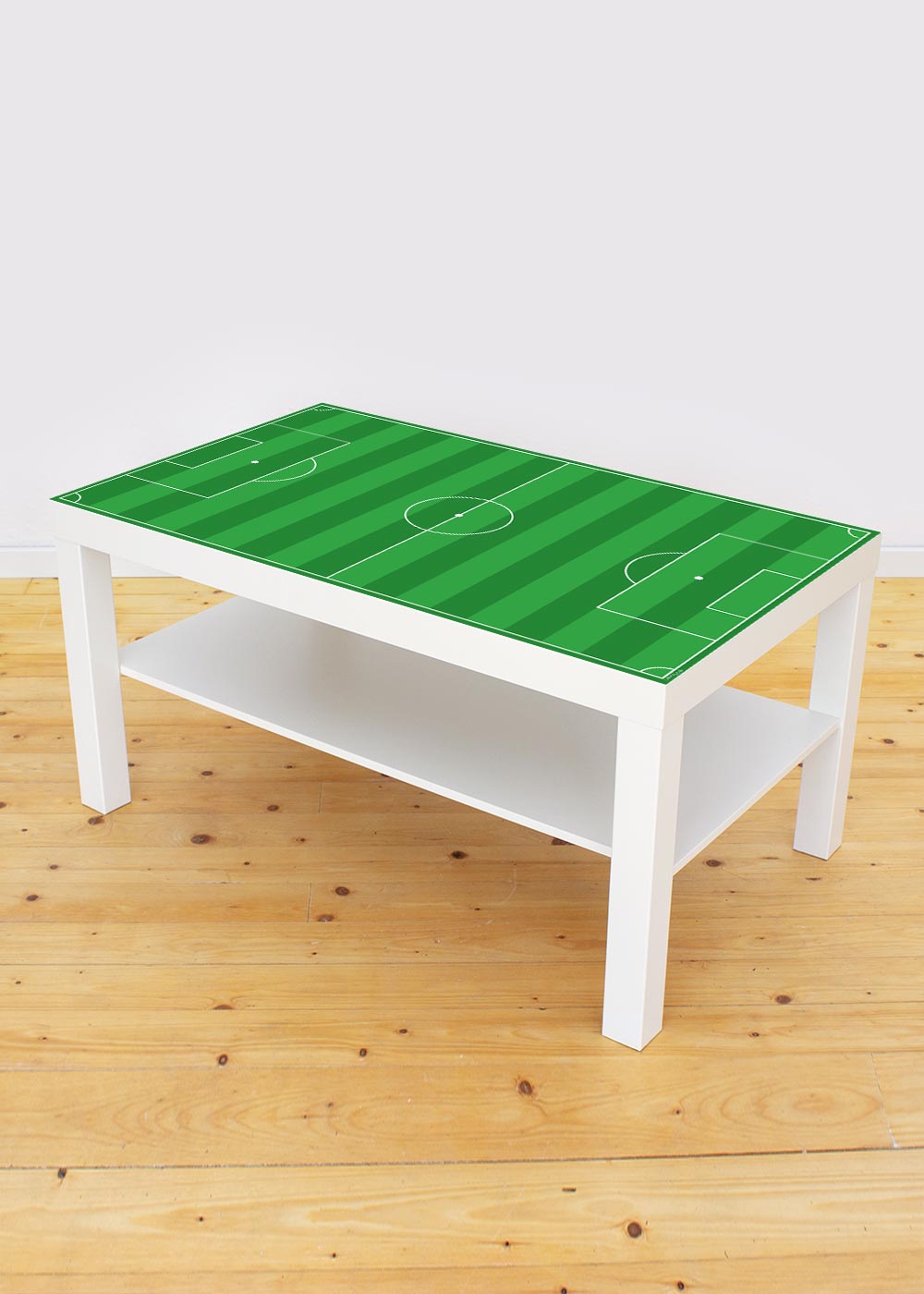 Ikea Lack Couchtisch Fußball grün 55x90 Gesamtansicht