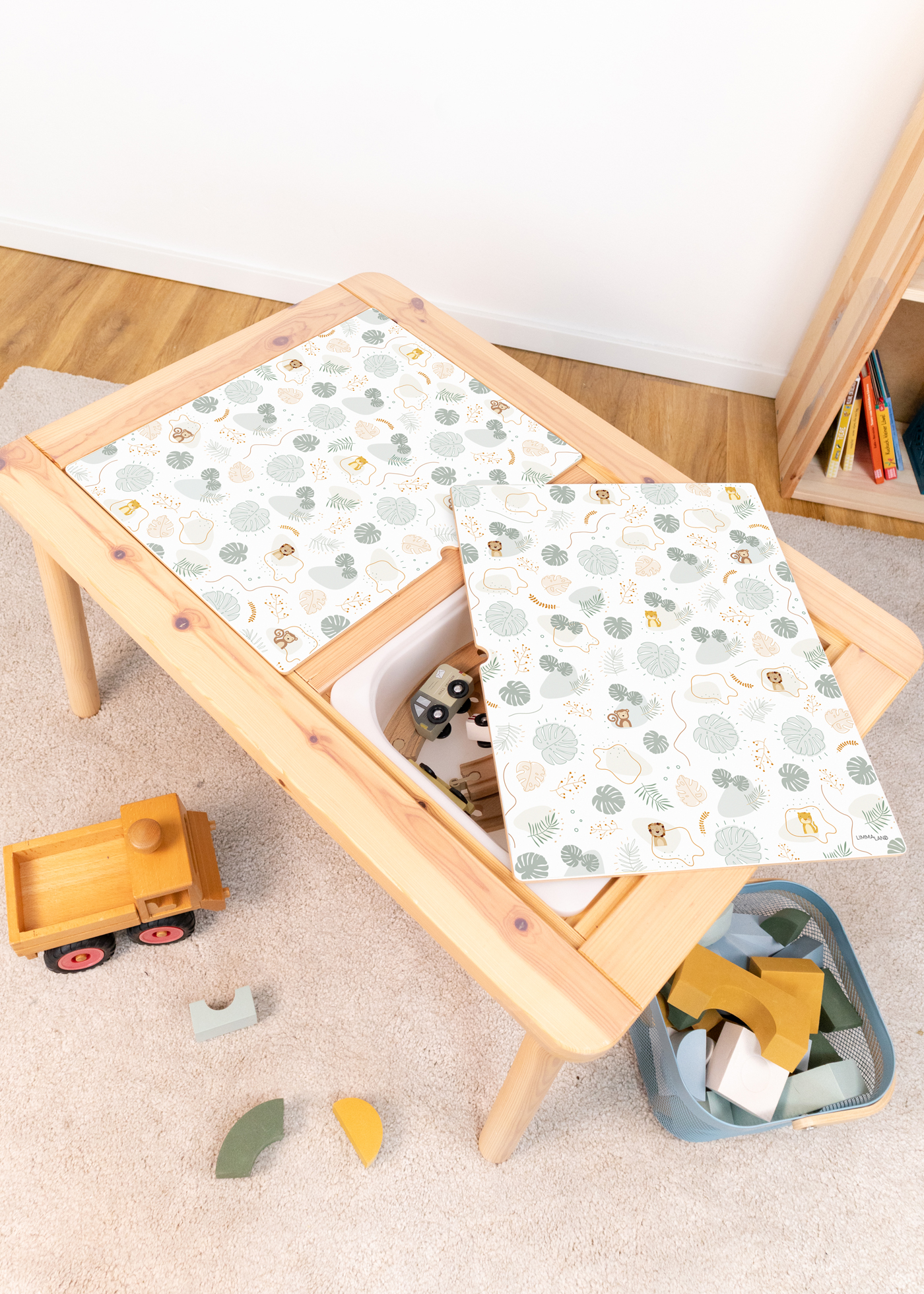 klebefolie ikea flisat kindertisch tierig safari 0