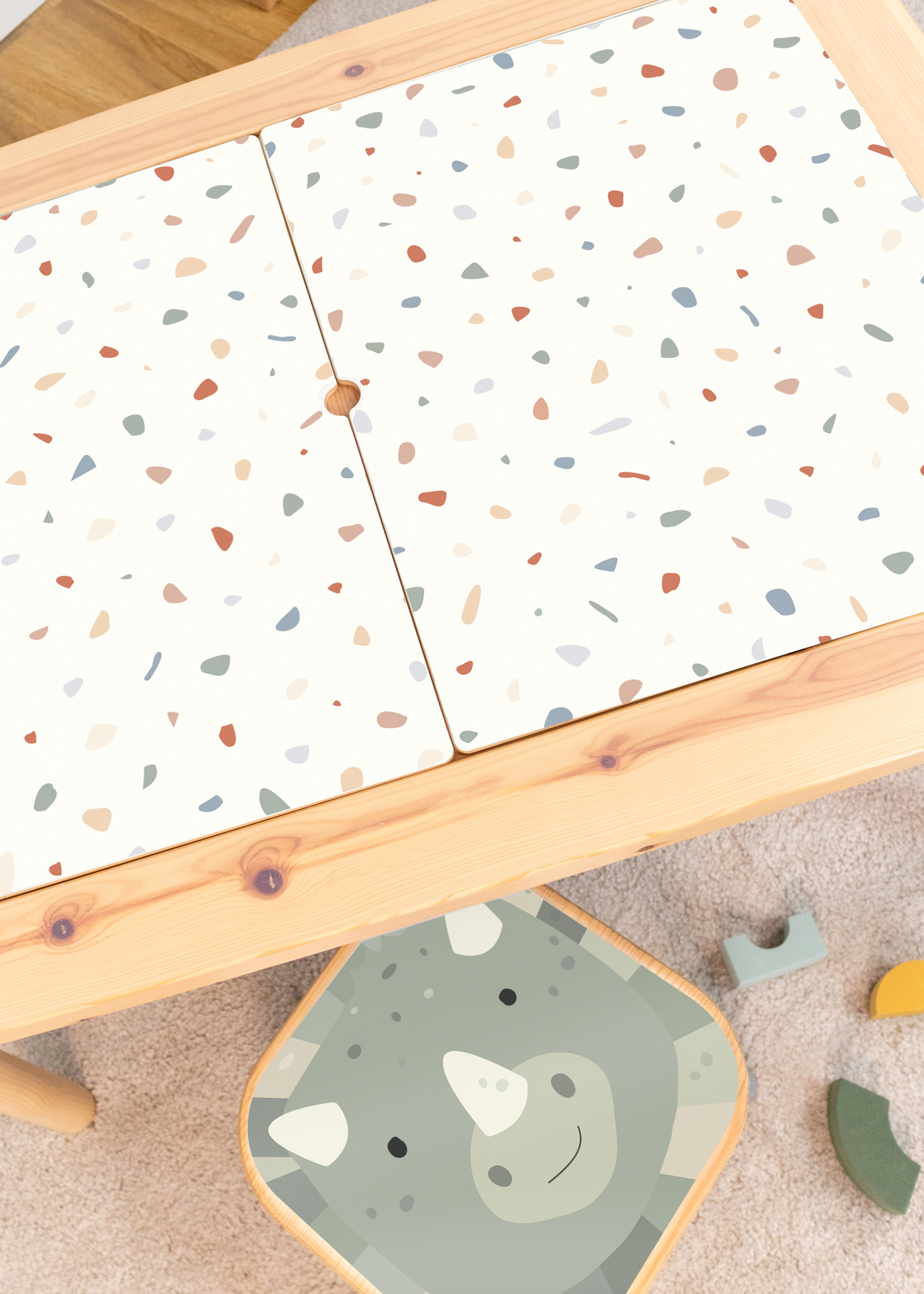 klebefolie ikea flisat kindertisch terrazzo 1 klebefolie ikea flisat kindertisch terrazzo 1