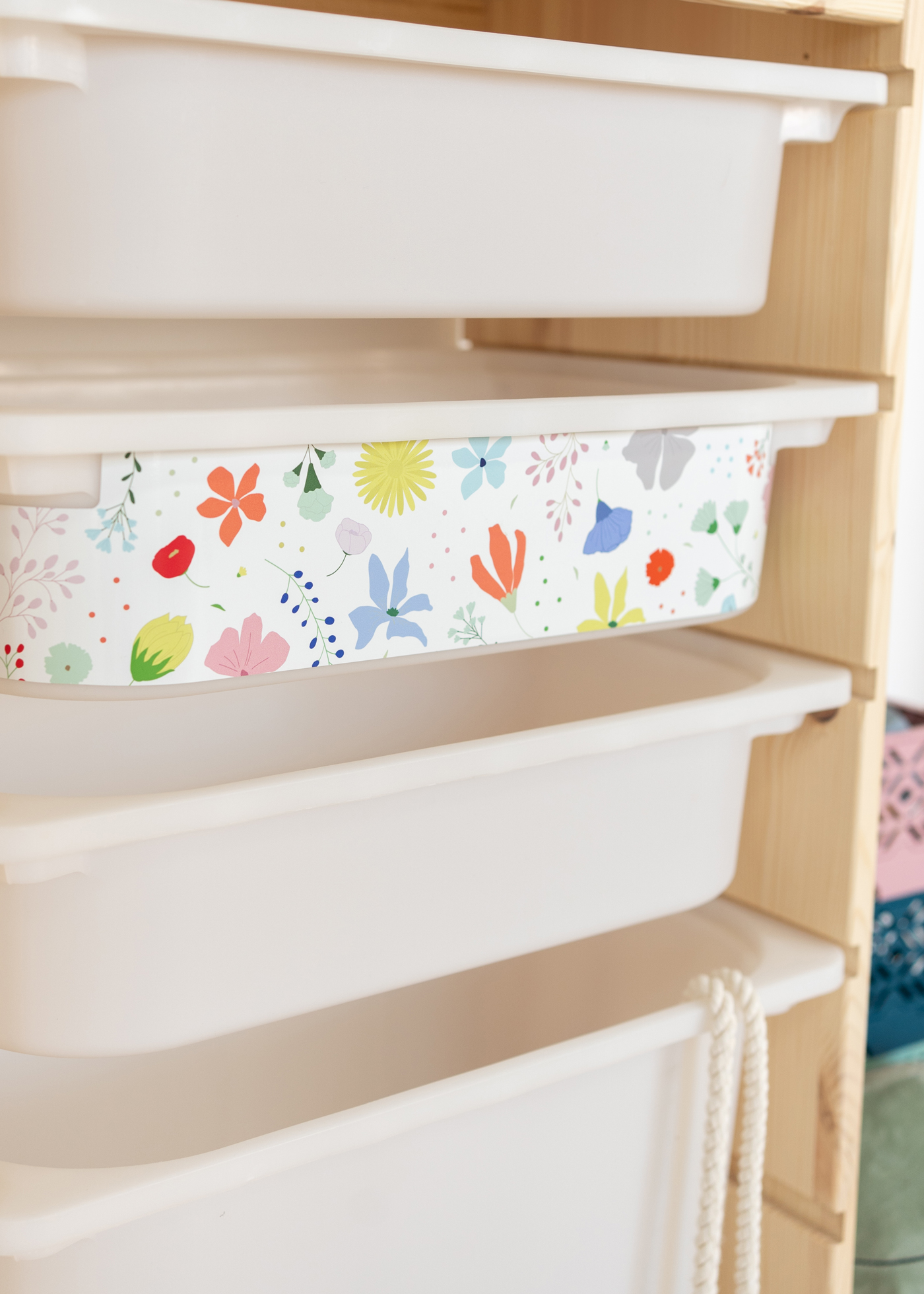 stickerset ikea trofast box klein laengsseite blumig bunt 3 stickerset ikea trofast box klein laengsseite blumig bunt