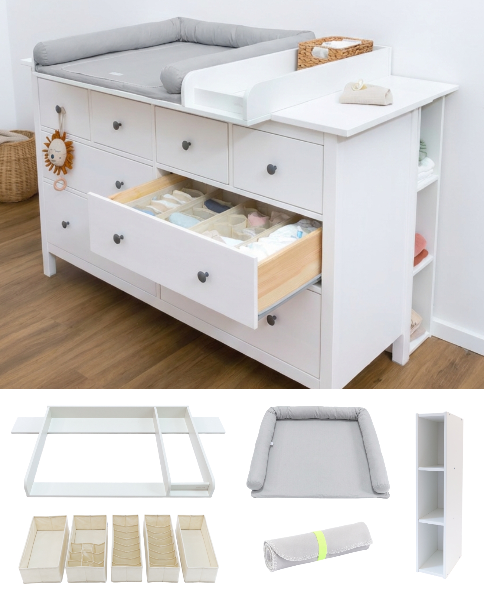 wickelkommode ikea hemnes 160 set weiss premium soft grey 0