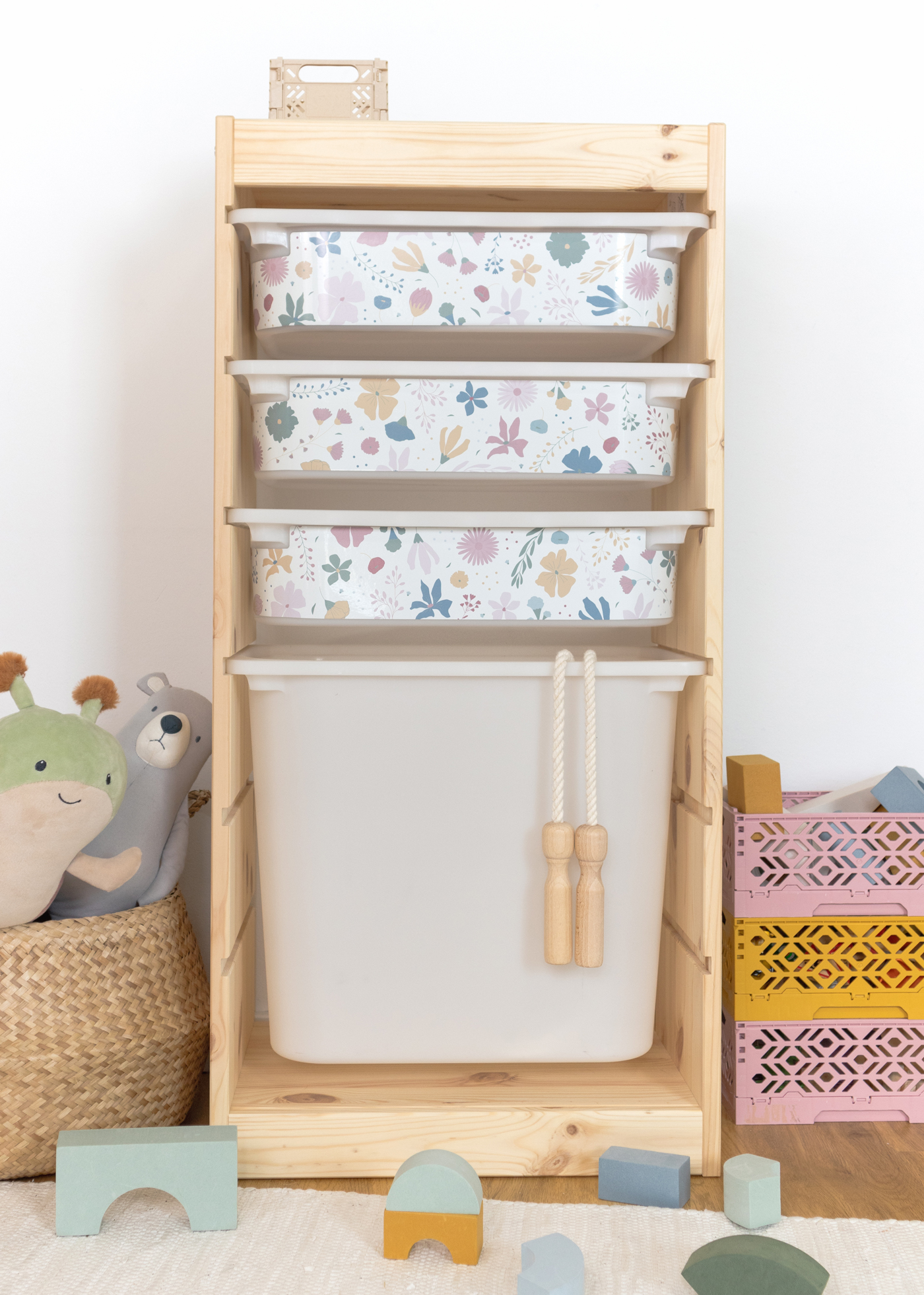 stickerset ikea trofast box klein laengsseite blumig rosa blau 3er set 0 stickerset ikea trofast box klein laengsseite blumig rosa blau 3er set