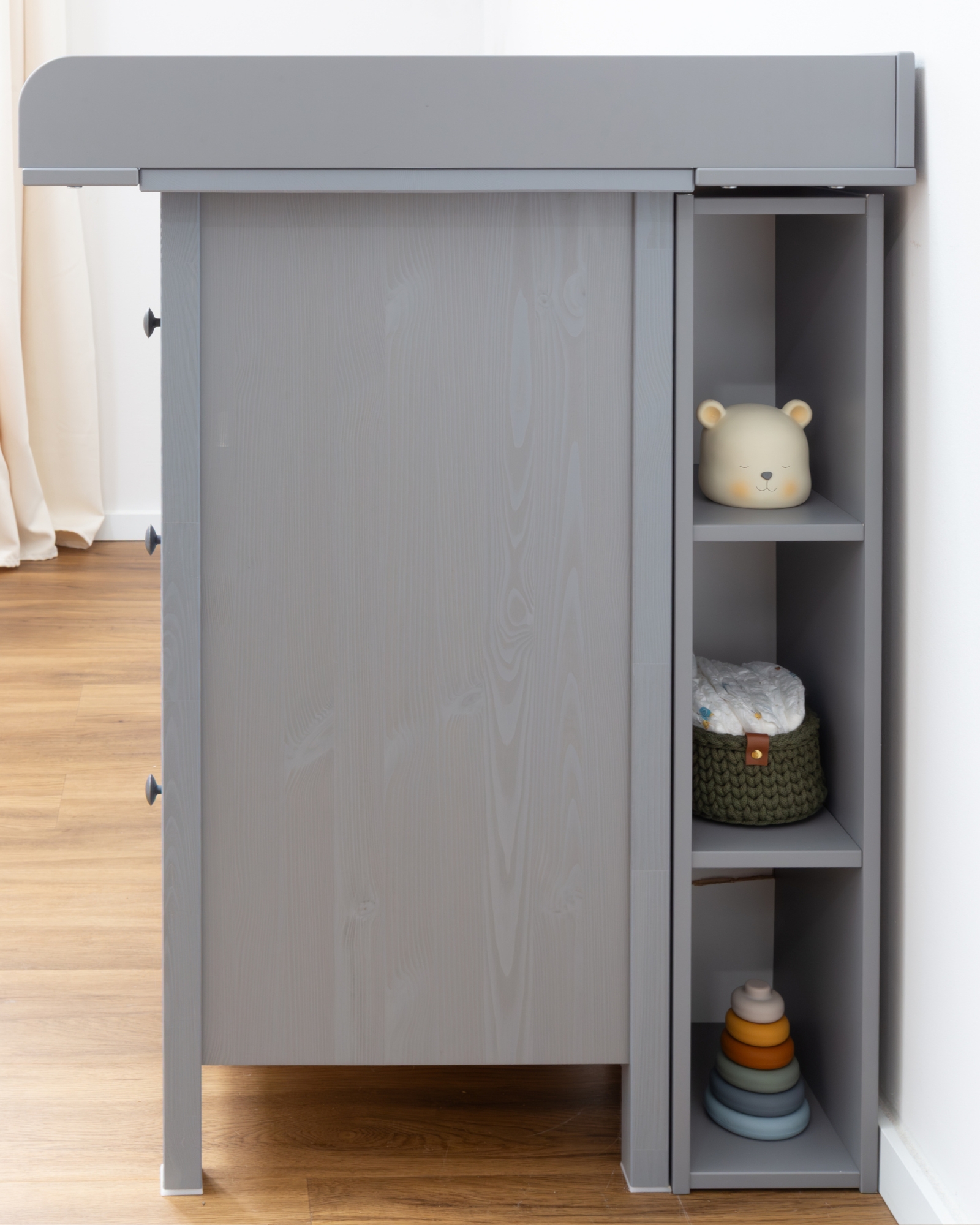 wickelaufsatz regal ikea hemnes wickaelkasten grau 3