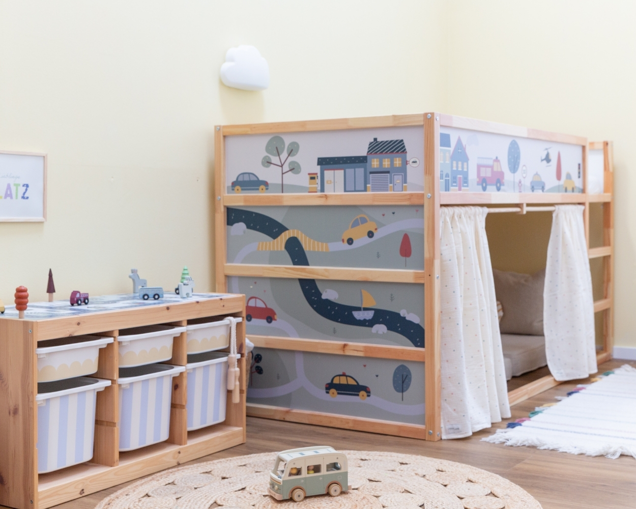 Kinderzimmer, Etagenbett, Möbelset, Holz, Aufbewahrung