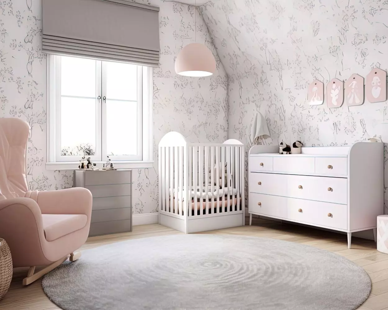 Een babykamer met een schuin plafond inrichten