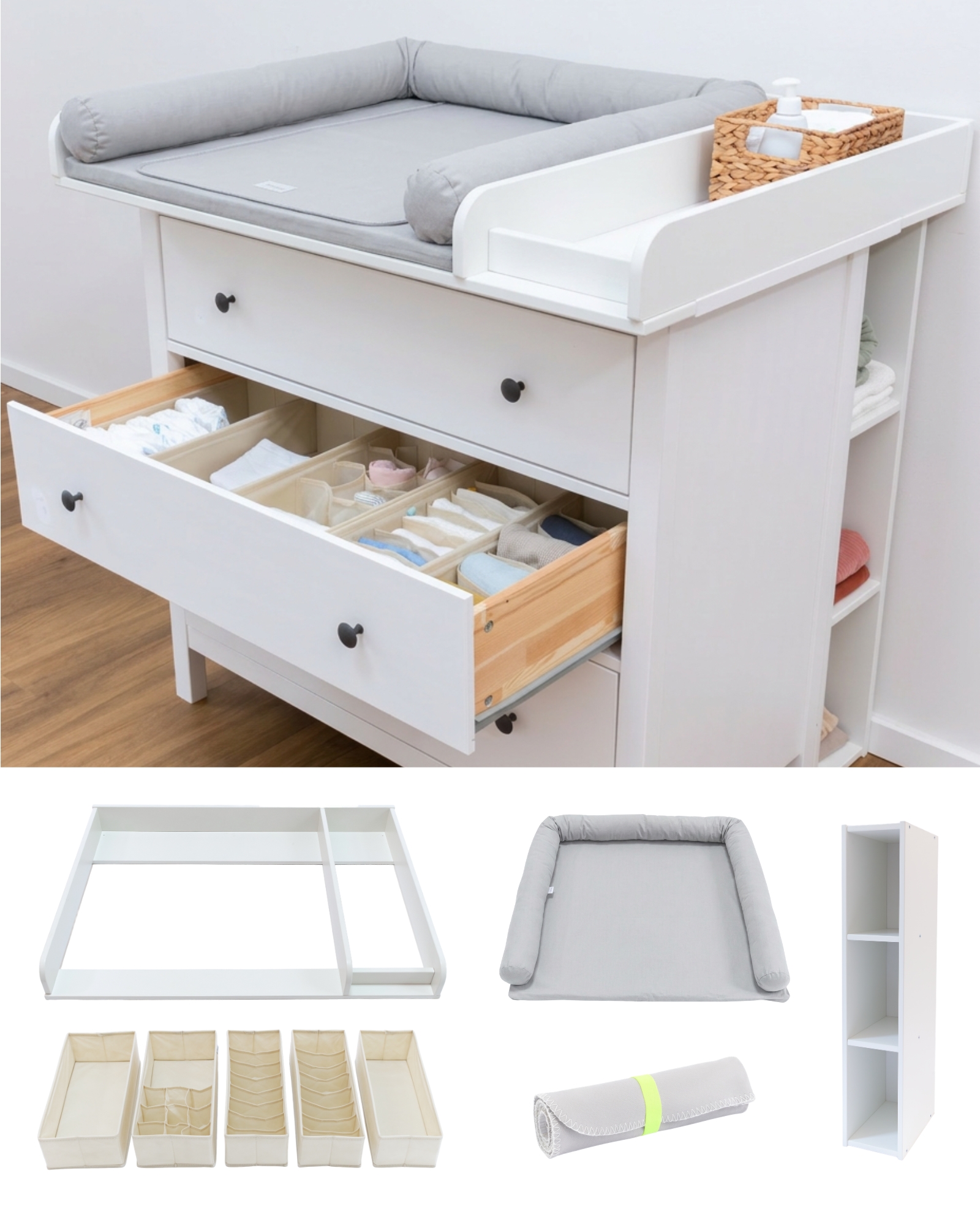 wickelkommode ikea hemnes 108 set weiss premium soft grey 0