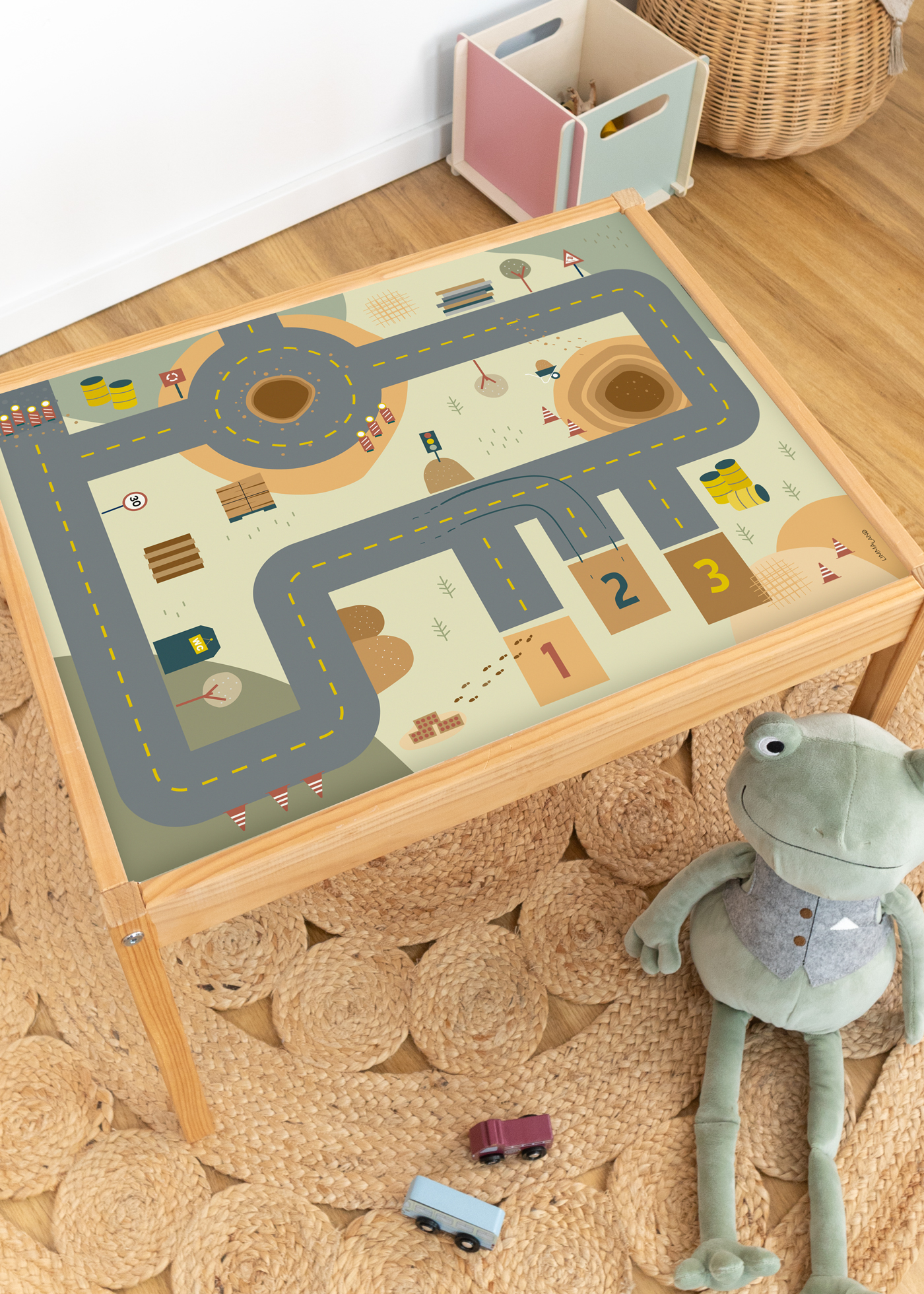 Wieder ablösbare Spielstraße Folie für IKEA Spieltisch Wieder ablösbare Spielstraße Folie für IKEA Spieltisch