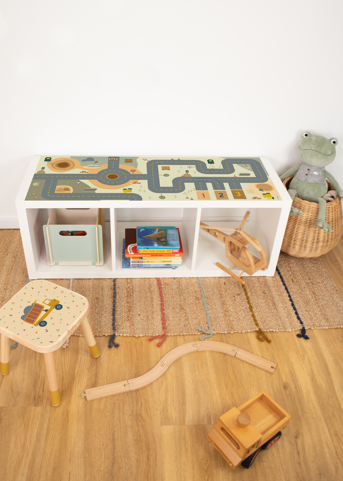 IKEA Spieltisch Folie mit Spielstraße Spielstraße Folie für IKEA Spieltisch anbringen