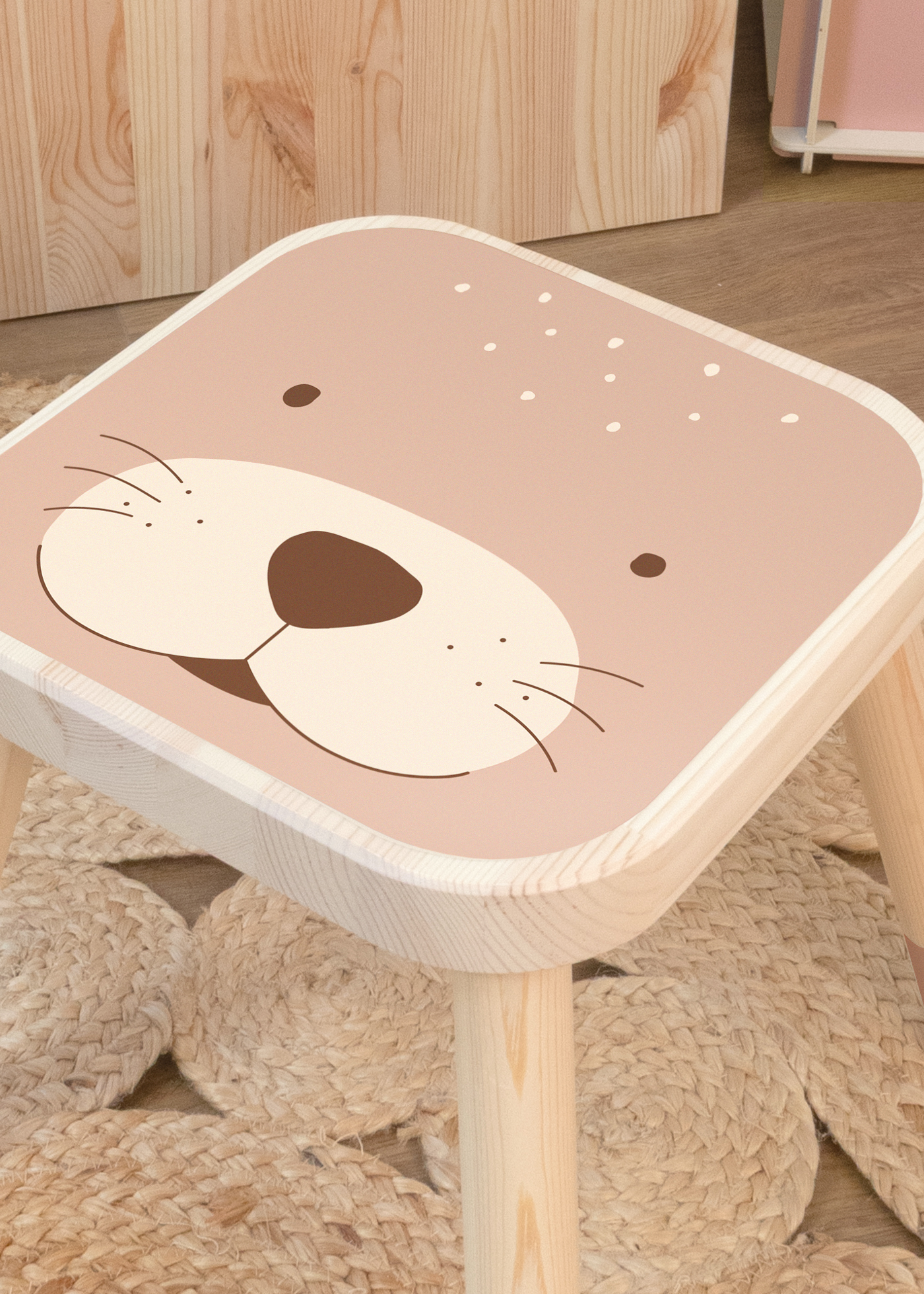 klebefolie ikea flisat kinderhocker tierig otter 02 klebefolie ikea flisat kinderhocker tierig otter 02