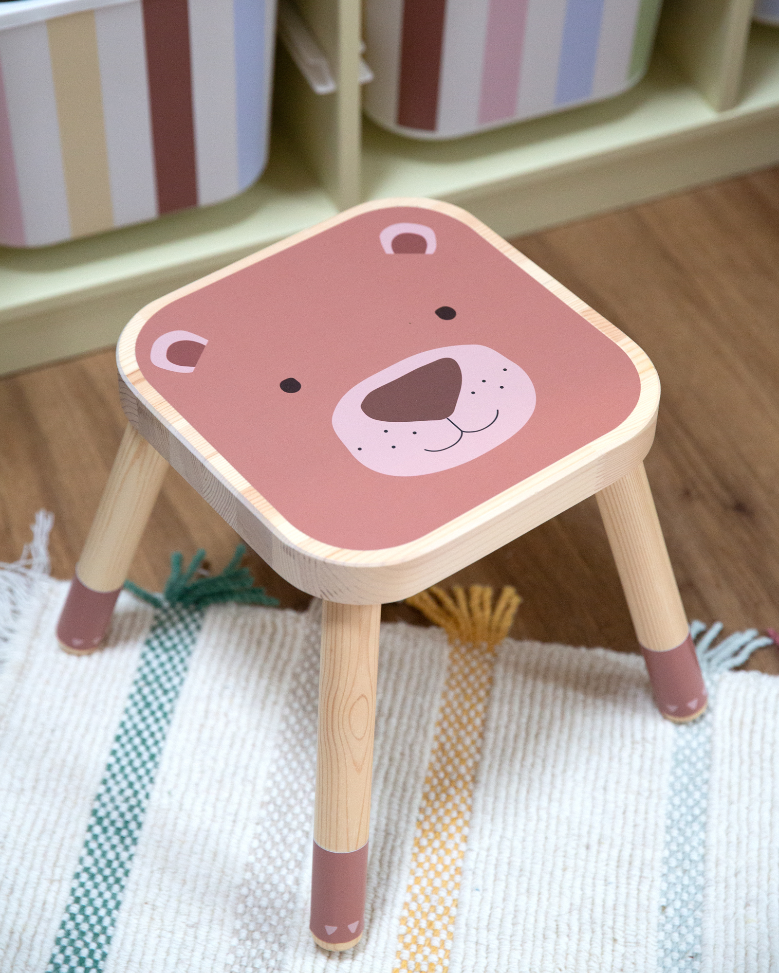 klebefolie ikea flisat kinder hocker tierig bear 0