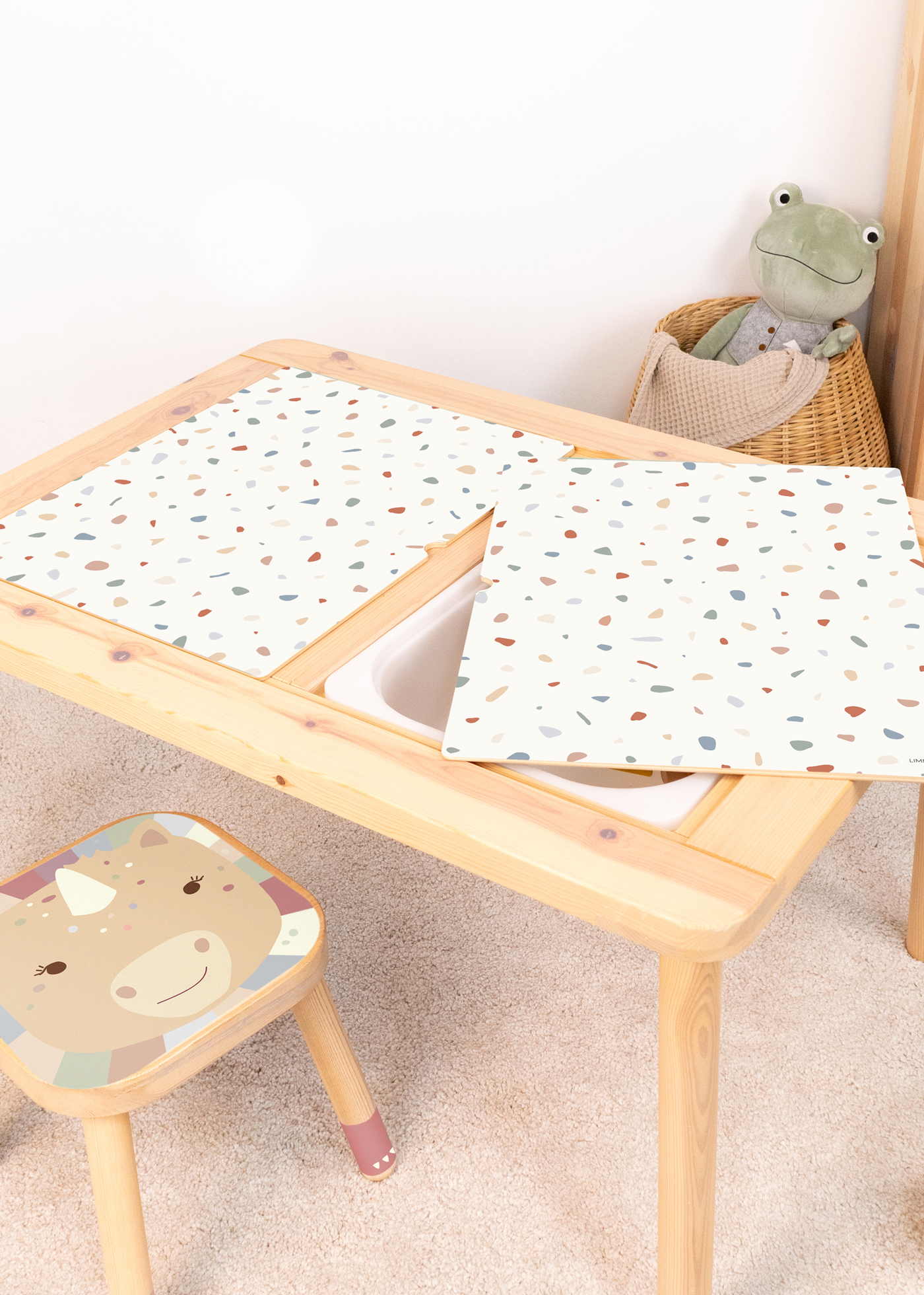 klebefolie ikea flisat kindertisch terrazzo 3 klebefolie ikea flisat kindertisch terrazzo 2