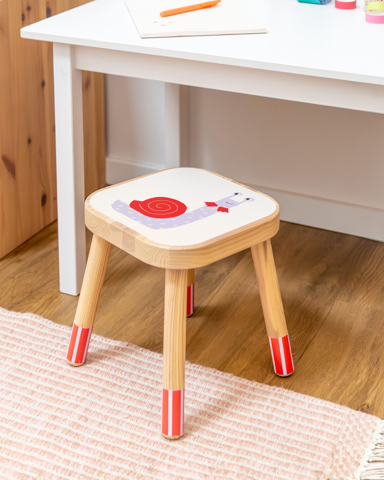 klebefolie ikea flisat kinderhocker lille vruende schnecke 2