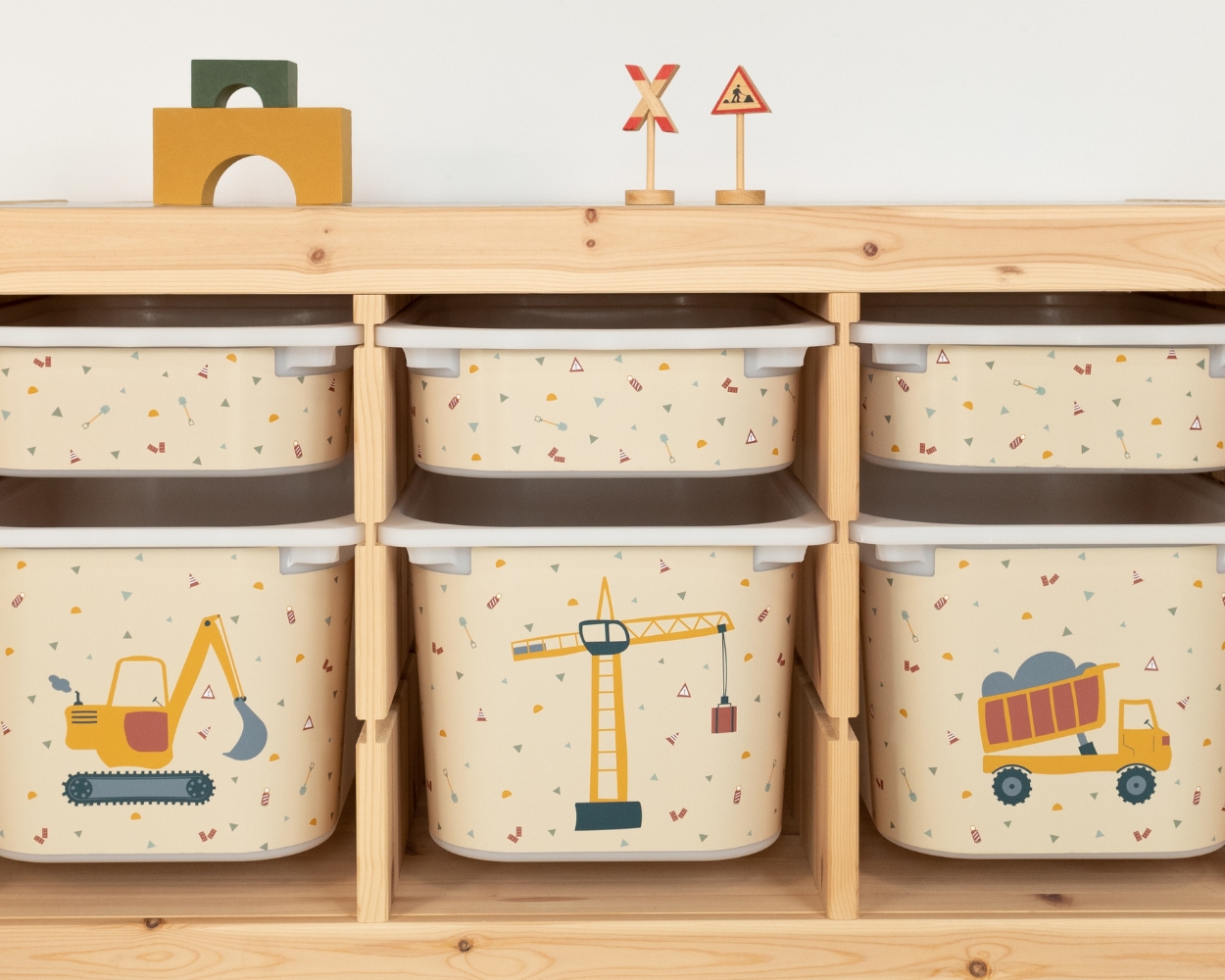IKEA TROFAST Deko Bouwplaats voor kinderkamer 🚧 voor kleine bouwers