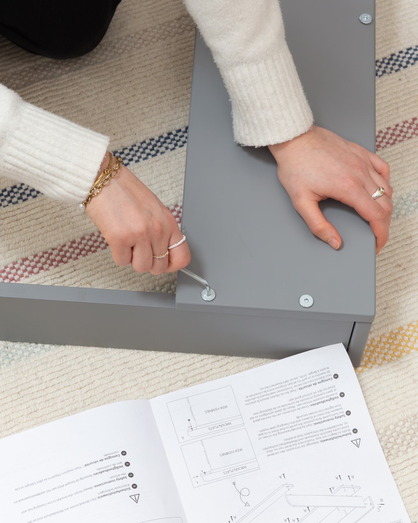 wickelaufsatz ikea hemnes kommode wickaelplats grau 4