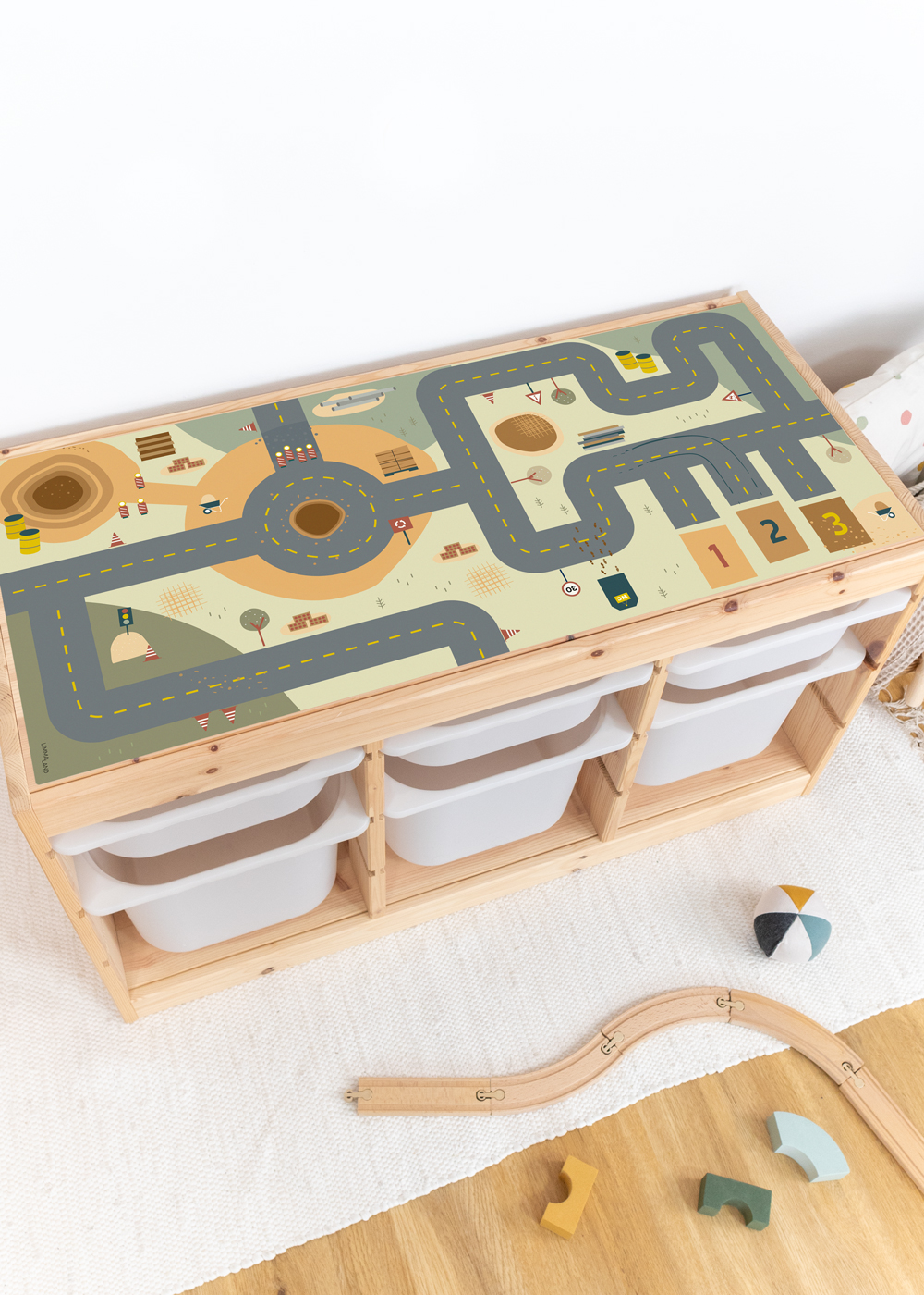 Klebefolie für IKEA Spieltisch mit Spielstraße bekleben