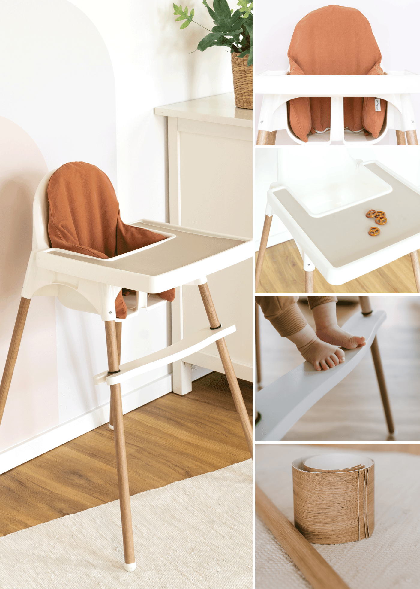 Besparingsset voor IKEA ANTILOP hoge stoel voor kinderen Oranje/Beige IKEA hoge stoel Hacks