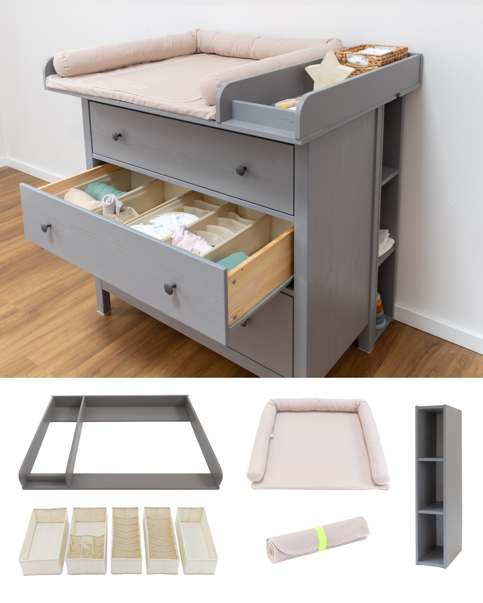 wickelkommode ikea hemnes 108 set grau premium pure beige 00