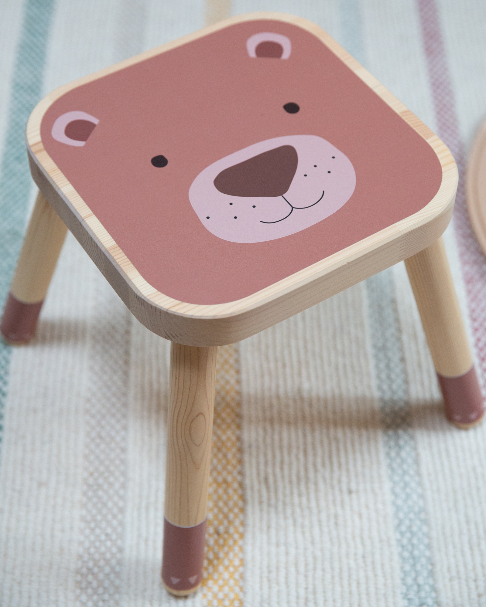 klebefolie ikea flisat kinder hocker tierig bear 1