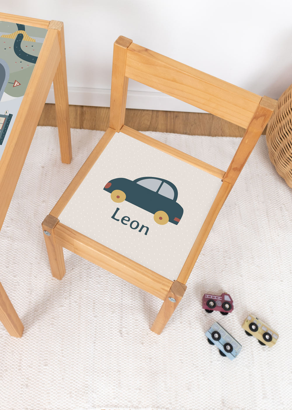 Auto Klebefolie für Ikea Lätt Kinderhocker personalisierbar Auto Klebefolie für Ikea Lätt Kinderhocker personalisierbar