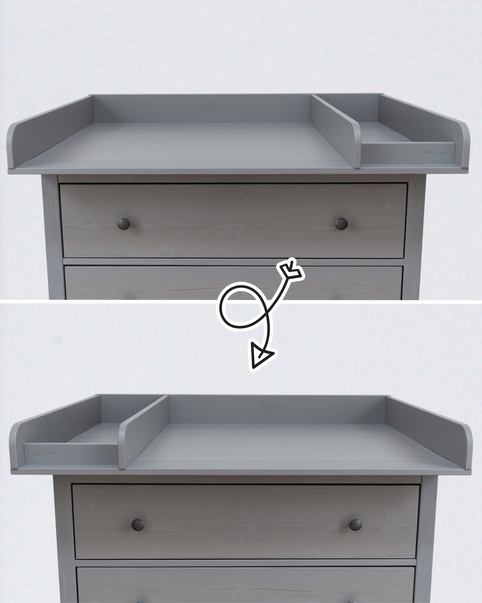 wickelkommode ikea hemnes 108 set grau komfort blush 17