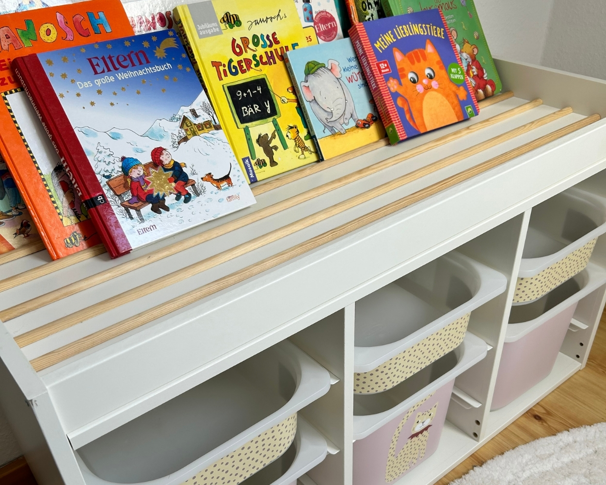 Bücherleisten am IKEA TROFAST