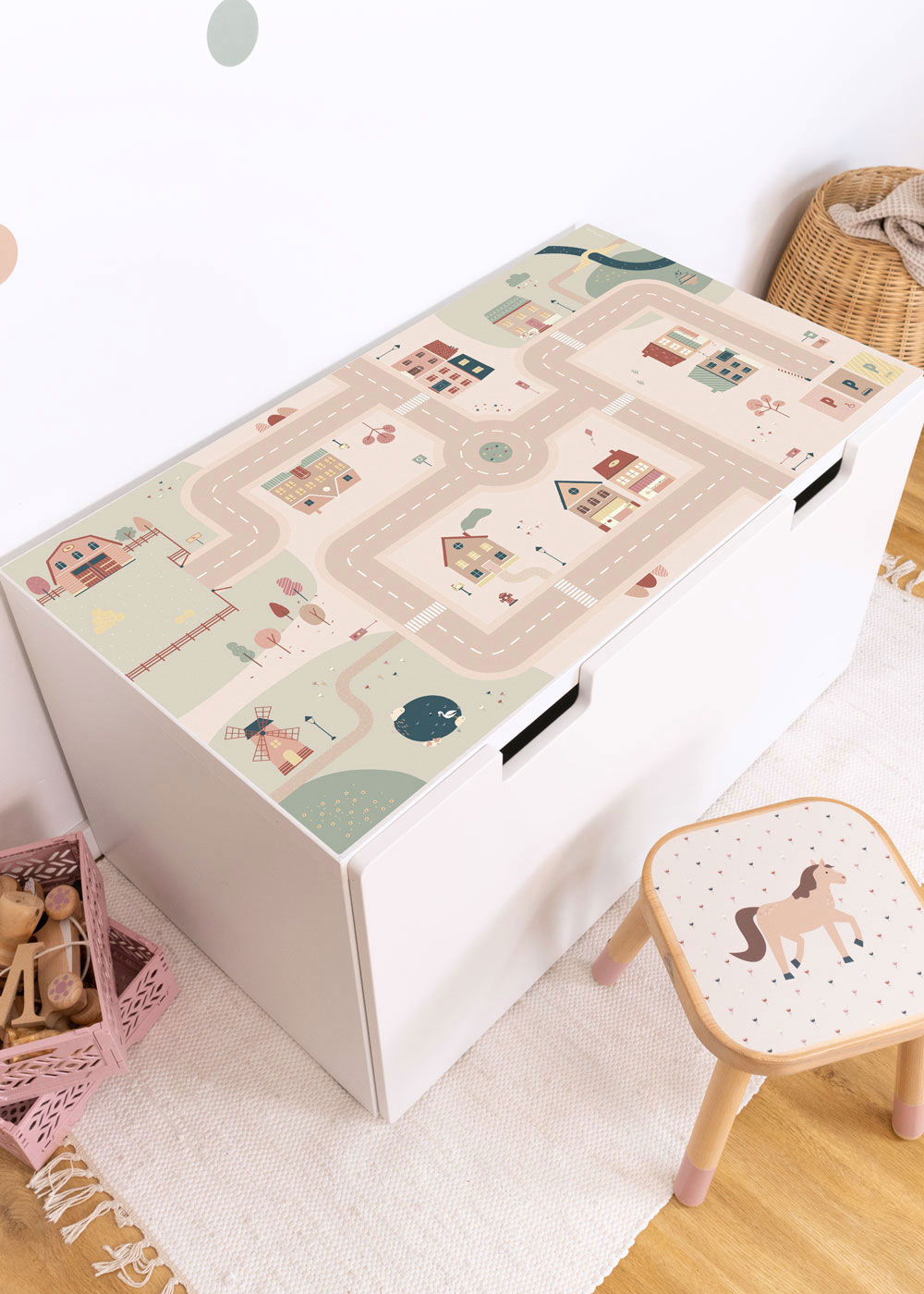 IkeStuva Regal mit Klebefolie Spielstraße IkeStuva Regal mit Klebefolie Spielstraße