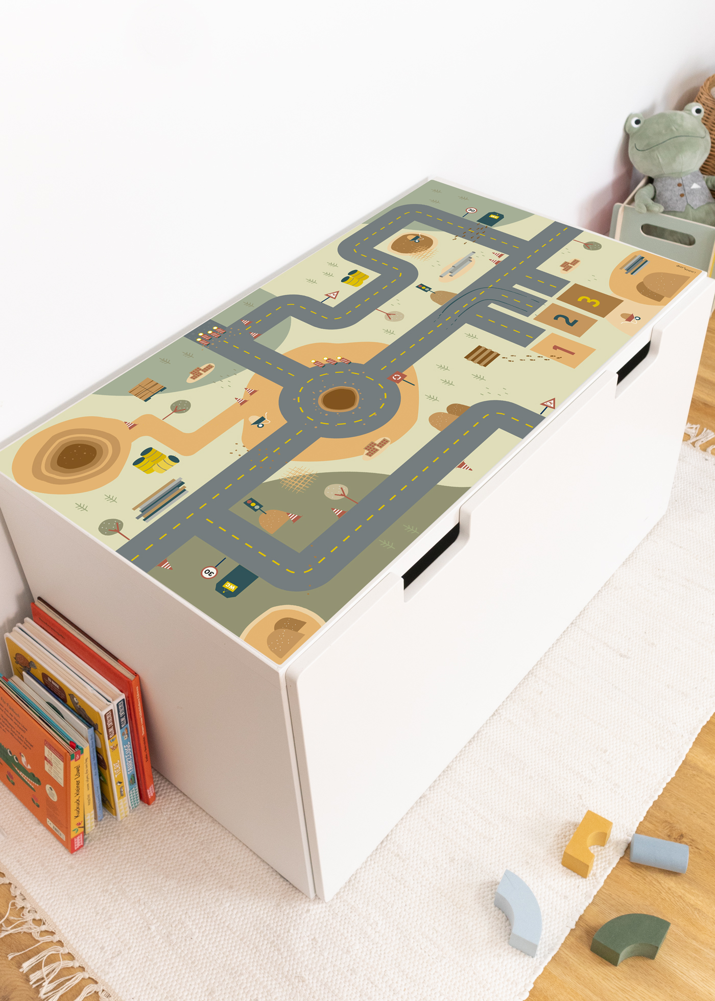 Spielstraße Klebefolie für IKEA Spieltisch gestalten